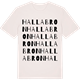 Vintage White t-shirt med Hallabron ordlek t-shirt