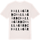 Vintage White t-shirt med Hallagärde ordlek t-shirt