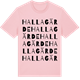 Pink Cotton t-shirt med Hallagärde ordlek t-shirt