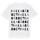 White t-shirt med Hallagärdet ordlek t-shirt