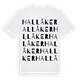 White t-shirt med Hallåker ordlek t-shirt