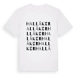 Hallåker ordlek t-shirt – ekologisk bomull t-shirt från PinShirt