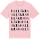 Pink Cotton t-shirt med Hallåkra ordlek t-shirt