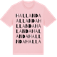 Pink Cotton t-shirt med Hallanda ordlek t-shirt