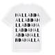 White t-shirt med Hallanda ordlek t-shirt