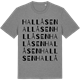 Mid Heather Gray t-shirt med Hallåsen ordlek t-shirt