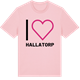 Pink Cotton t-shirt med Jag älskar Hallatorp t-shirt stort tryck