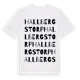 White t-shirt med Hallbergstorp ordlek t-shirt
