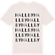 Vintage White t-shirt med Hallby ordlek t-shirt