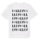 White t-shirt med Hallby ordlek t-shirt