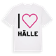 White t-shirt med Jag älskar Hälle t-shirt stort tryck
