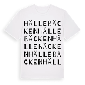Hällebäcken ordlek t-shirt – ekologisk bomull t-shirt från Pinshirt