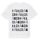 White t-shirt med Hällebågen ordlek t-shirt