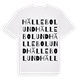 White t-shirt med Hällebolund ordlek t-shirt