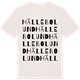 Vintage White t-shirt med Hällebolund ordlek t-shirt