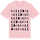 Pink Cotton t-shirt med Halledal ordlek t-shirt
