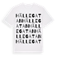 White t-shirt med Hällegatan ordlek t-shirt