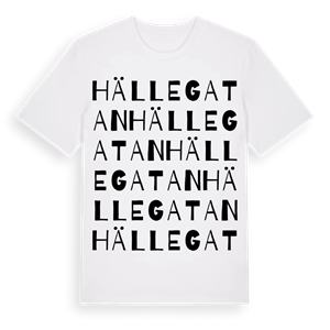 Hällegatan ordlek t-shirt – ekologisk bomull t-shirt från Pinshirt