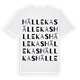 White t-shirt med Hällekas ordlek t-shirt