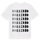 White t-shirt med Halleröd ordlek t-shirt