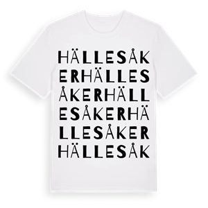 Hällesåker ordlek t-shirt – ekologisk bomull t-shirt från Pinshirt
