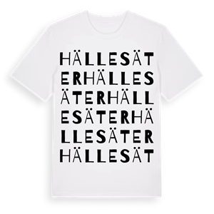 Hällesäter ordlek t-shirt – ekologisk bomull t-shirt från Pinshirt