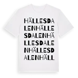 Hällesdalen ordlek t-shirt – ekologisk bomull t-shirt från Pinshirt