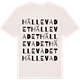 Vintage White t-shirt med Hällevadet ordlek t-shirt