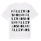 White t-shirt med Hällevadsholm ordlek t-shirt