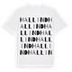 White t-shirt med Hallind ordlek t-shirt