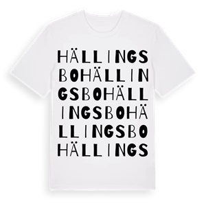 Hällingsbo ordlek t-shirt – ekologisk bomull t-shirt från Pinshirt
