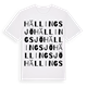 White t-shirt med Hällingsjö ordlek t-shirt