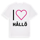 White t-shirt med Jag älskar Hållö t-shirt stort tryck