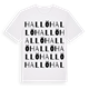 White t-shirt med Hallö ordlek t-shirt