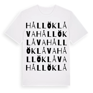 Hållö klåva ordlek t-shirt – ekologisk bomull t-shirt från Pinshirt