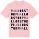 Pink Cotton t-shirt med Hallorstorp ordlek t-shirt