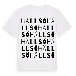 Hällsö ordlek t-shirt – ekologisk bomull t-shirt från Pinshirt