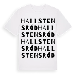Hallstensröd ordlek t-shirt – ekologisk bomull t-shirt från Pinshirt