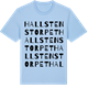 Blue Soul t-shirt med Hallstenstorpet ordlek t-shirt