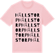 Pink Cotton t-shirt med Hällstorp ordlek t-shirt