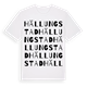 White t-shirt med Hällungstad ordlek t-shirt