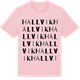 Pink Cotton t-shirt med Hallvik ordlek t-shirt