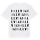 White t-shirt med Hallvik ordlek t-shirt