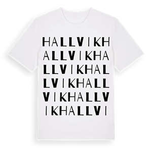 Hallvik ordlek t-shirt – ekologisk bomull t-shirt från Pinshirt