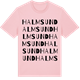 Pink Cotton t-shirt med Halmsund ordlek t-shirt