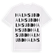 White t-shirt med Halmsund ordlek t-shirt