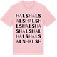 Pink Cotton t-shirt med Hals ordlek t-shirt