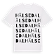White t-shirt med Hälsedal ordlek t-shirt