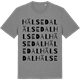 Mid Heather Gray t-shirt med Hälsedal ordlek t-shirt