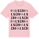 Pink Cotton t-shirt med Halsen ordlek t-shirt